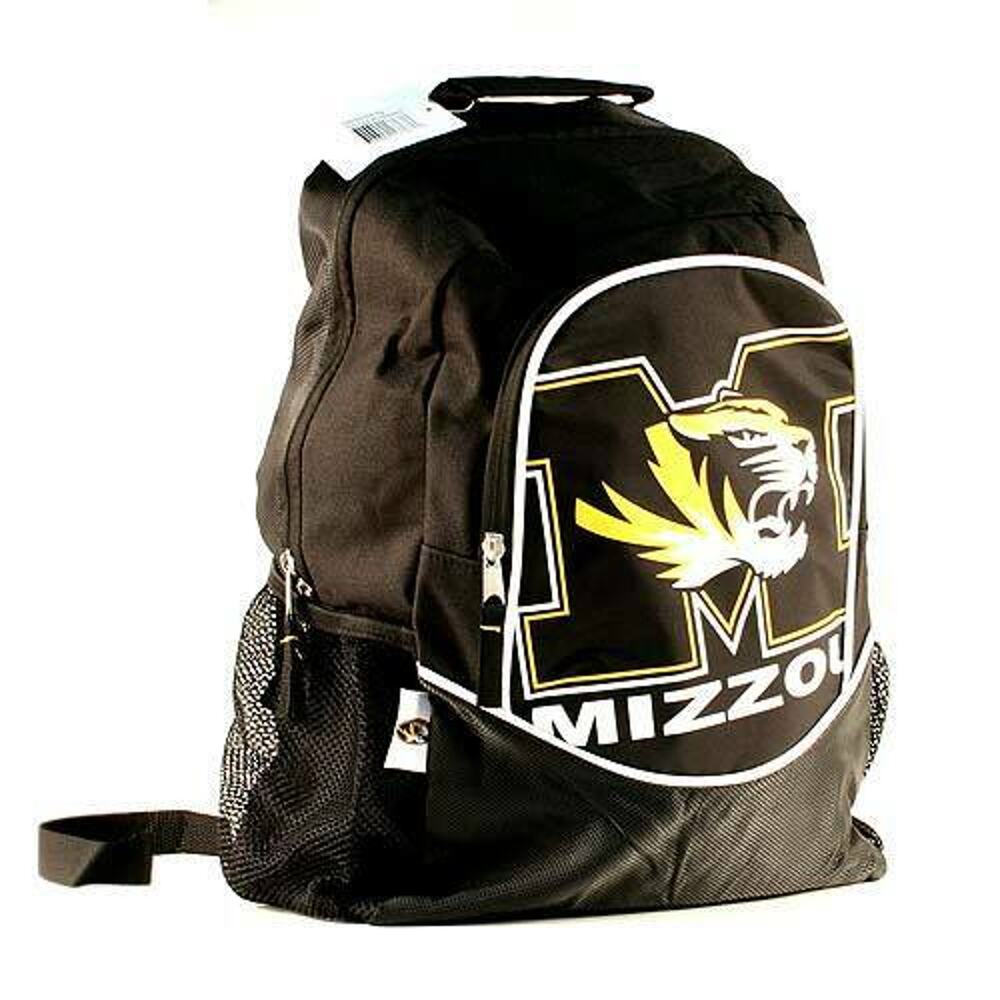 NCAA Missouri Tigers Backpack Large Logo Style Bag Student 17"X13" x 5" Black